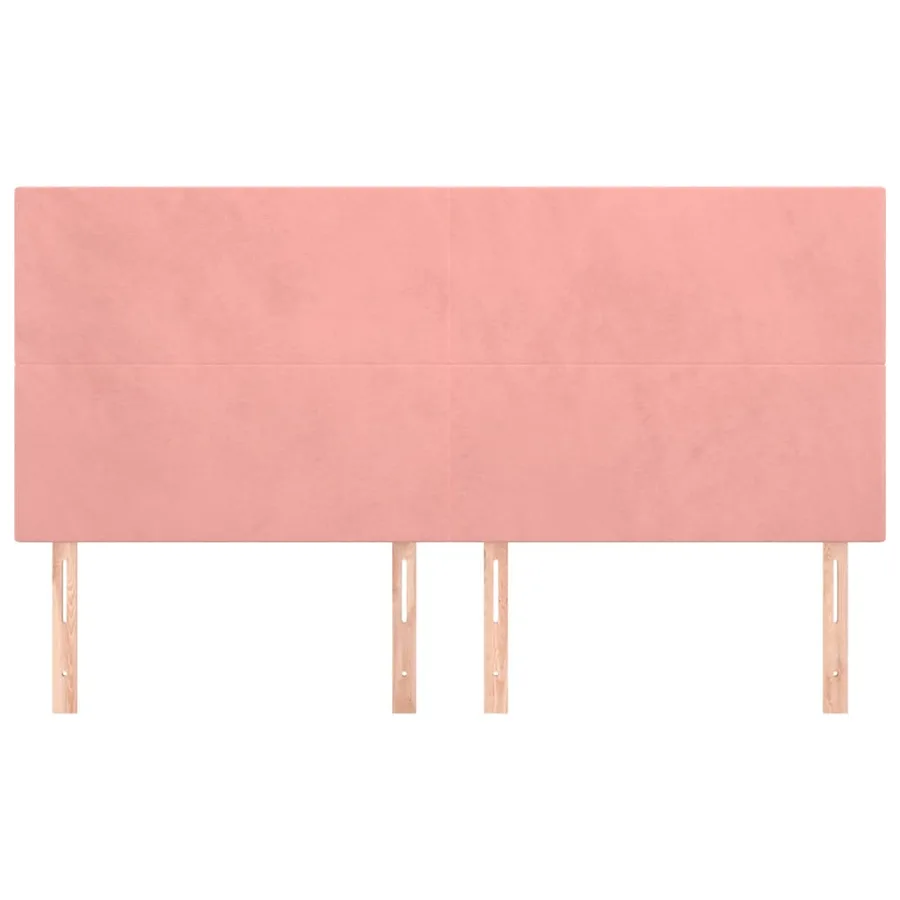 Tête de lit Rose 160x5x118/128 cm Velours - 3