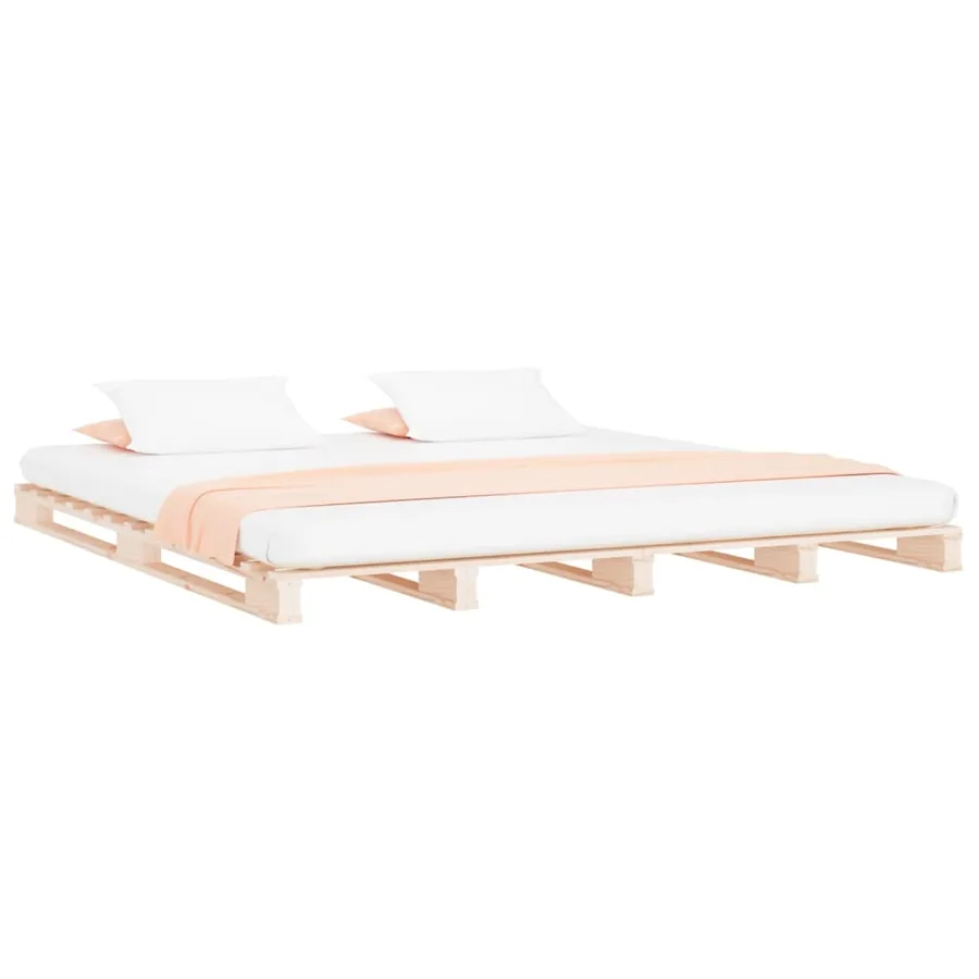 Lit de palette 200x200 cm bois de pin massif - 3