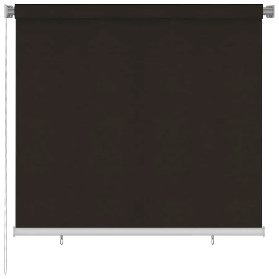 Store roulant d'extérieur 165 (l) x 140 (H) cm HDPE marron