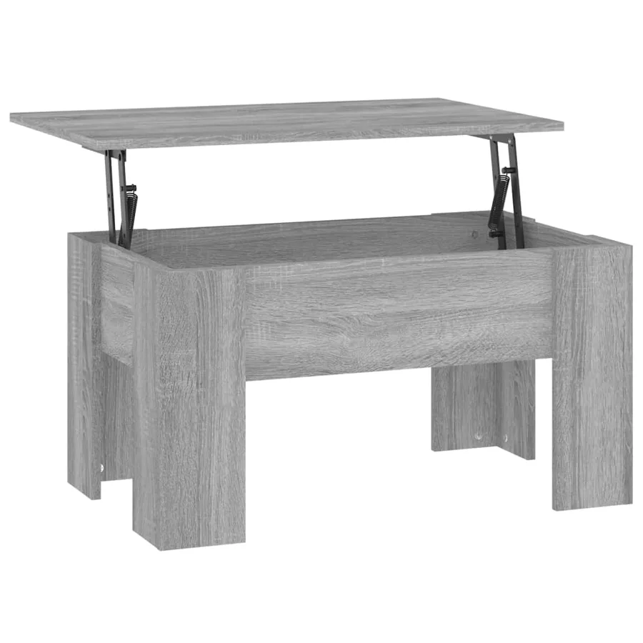 Table basse Sonoma gris 79x49x41 cm Bois d'ingénierie - 5