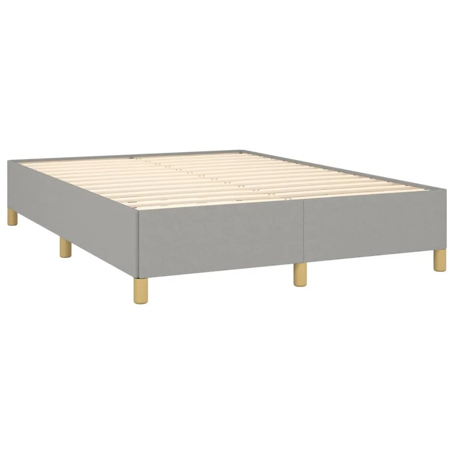 Cadre de lit sans matelas gris clair 140x200 cm tissu - 4