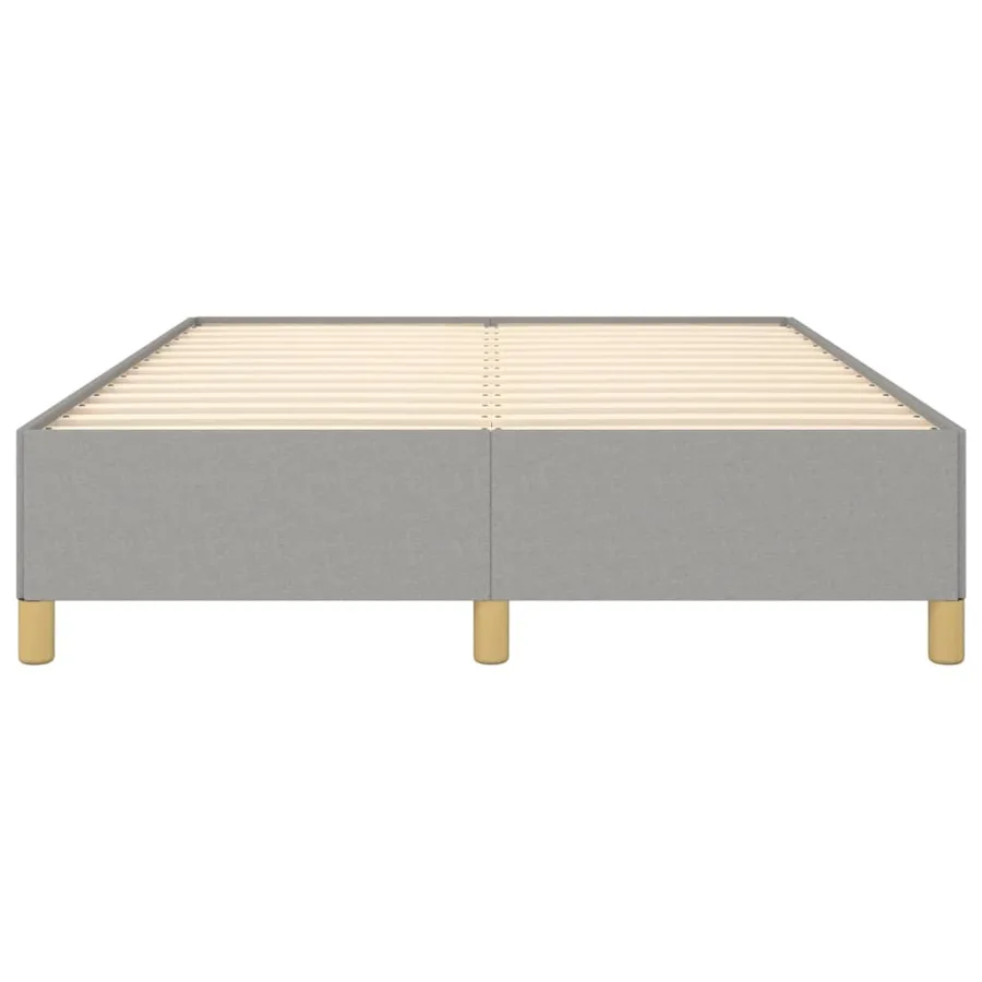 Cadre de lit sans matelas gris clair 140x200 cm tissu - 5