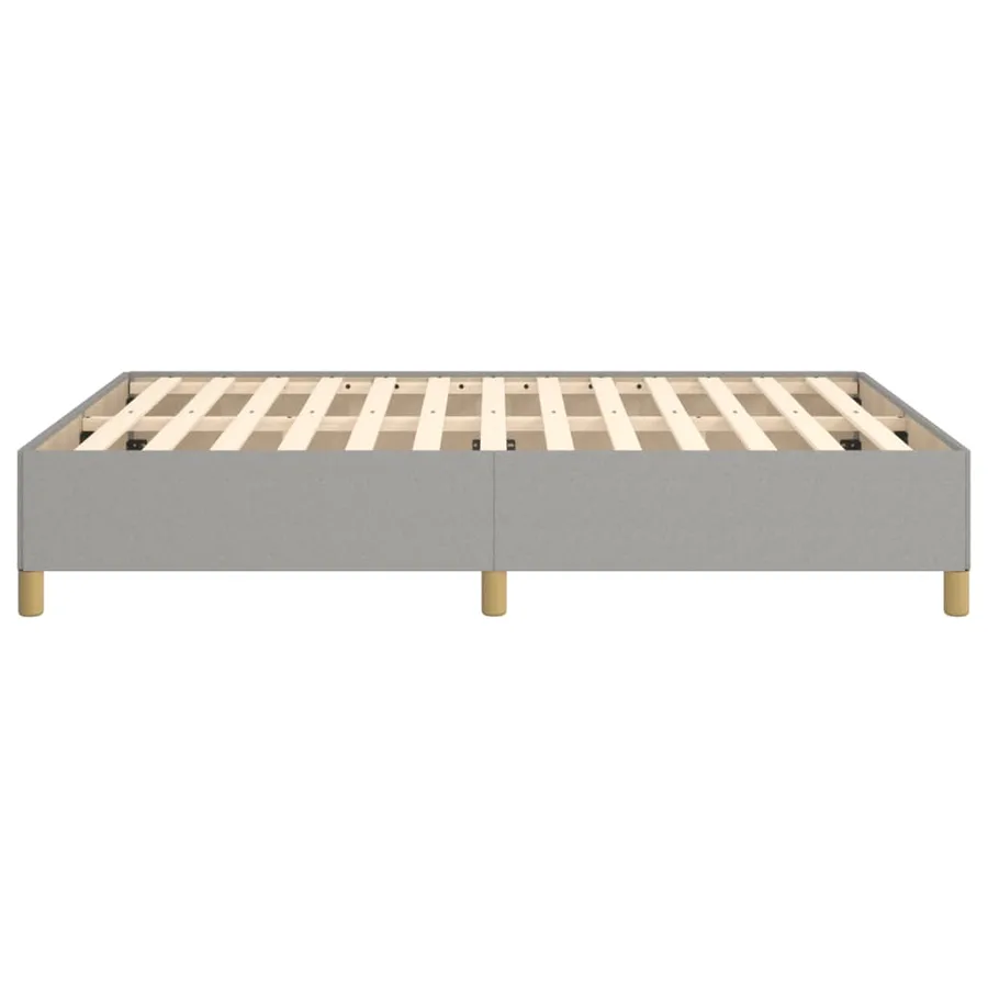 Cadre de lit sans matelas gris clair 140x200 cm tissu - 6