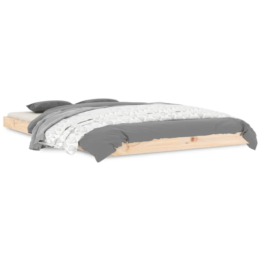 Cadre de lit sans matelas 120x190 cm bois de pin massif - 2