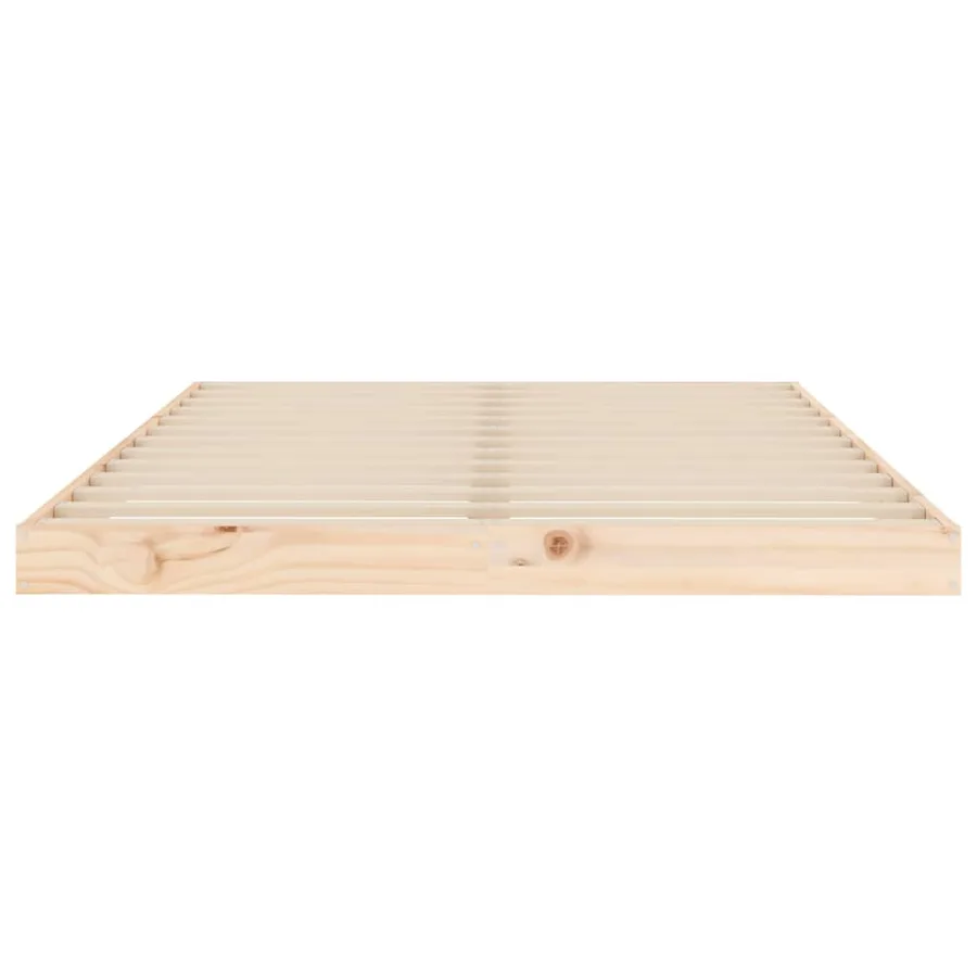 Cadre de lit sans matelas 120x190 cm bois de pin massif - 5