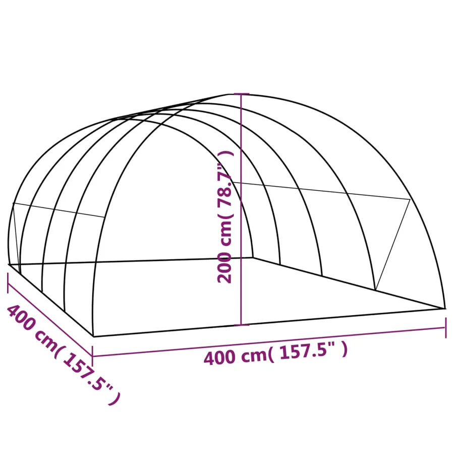 Serre 16 m² 4x4x2 m - 10