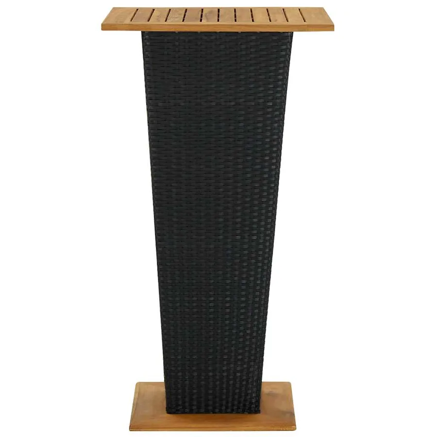 Ensemble de bar de jardin 3 pcs et coussins Résine tressée Noir - 5