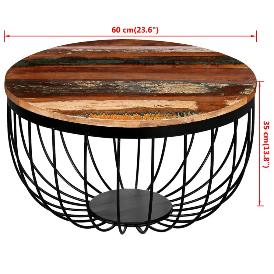 Table basse Bois de récupération massif - 8