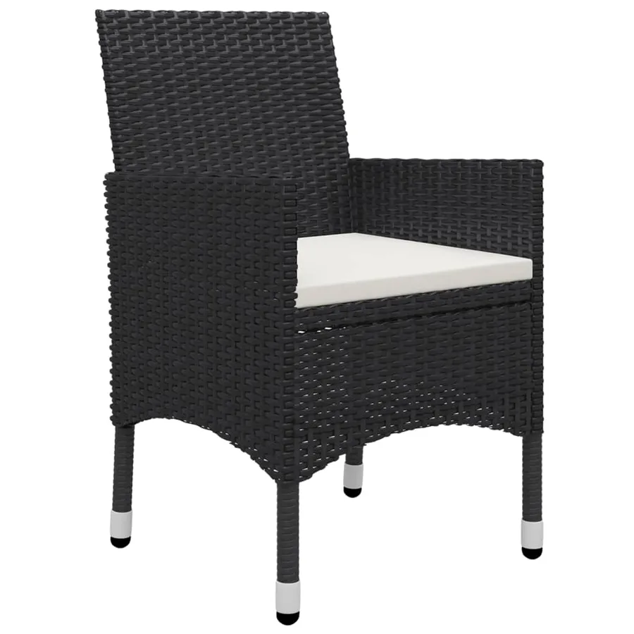 Ensemble à manger de jardin 7 pcs Noir - 10
