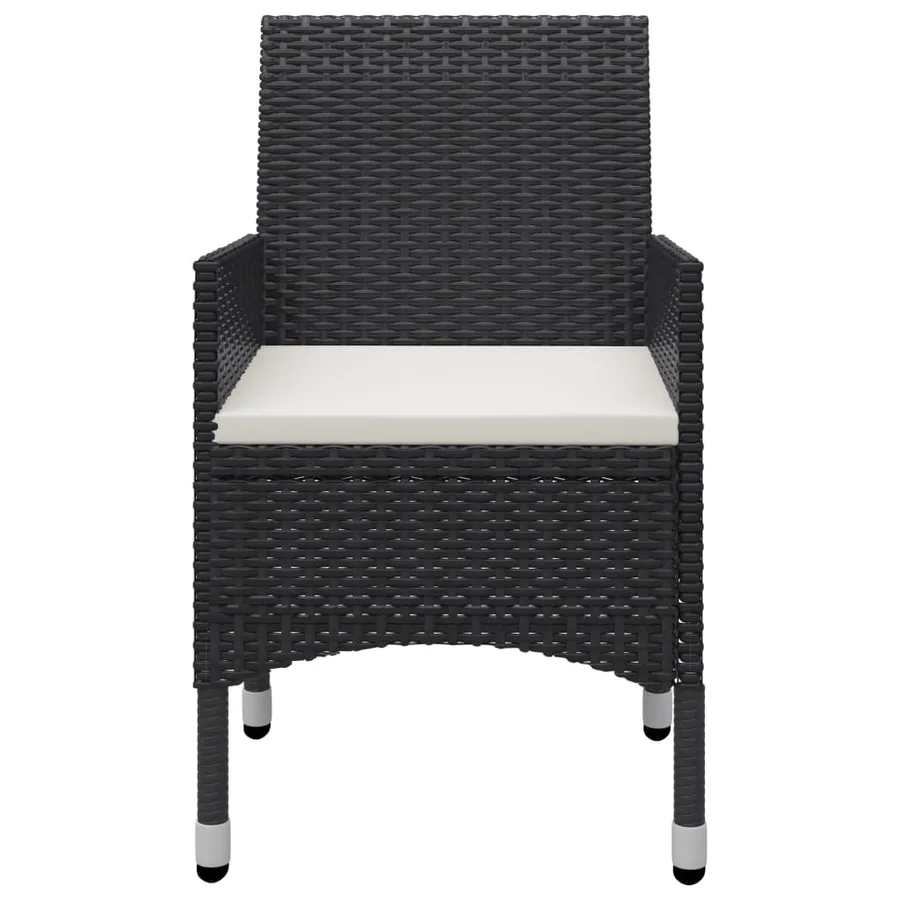 Ensemble à manger de jardin 7 pcs Noir - 11
