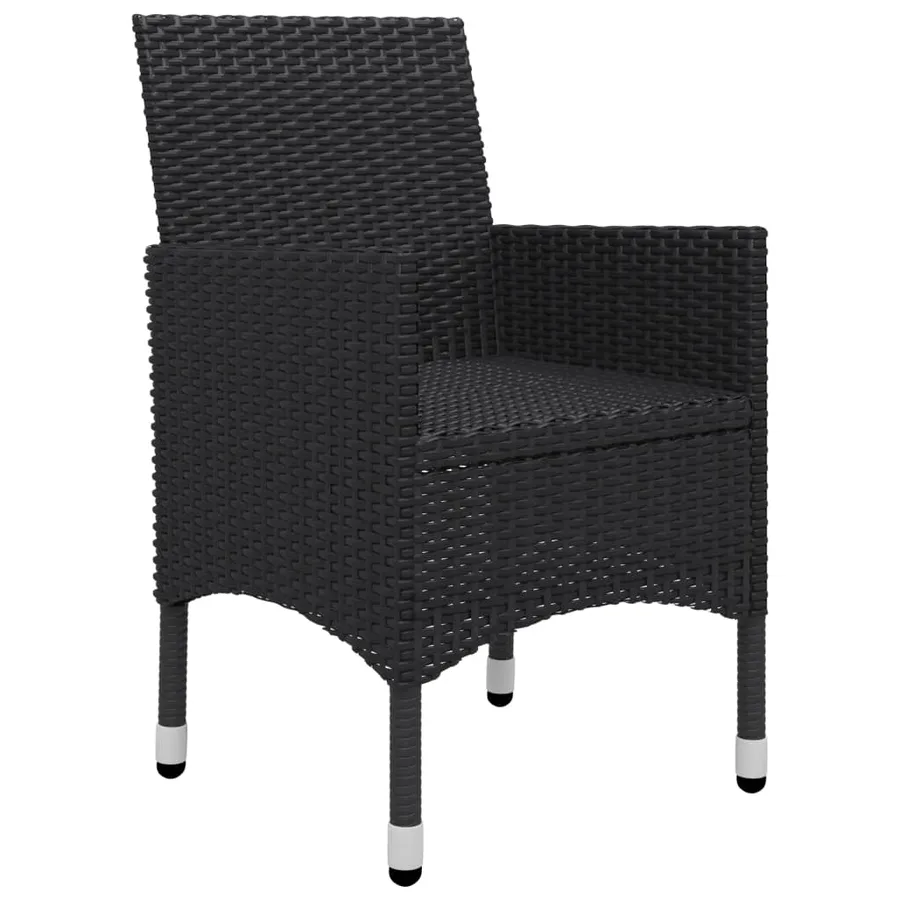 Ensemble à manger de jardin 7 pcs Noir - 8