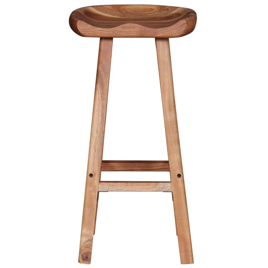Tabourets de bar lot de 2 bois d'acacia massif - 6