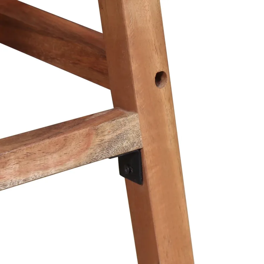 Tabourets de bar lot de 2 bois d'acacia massif - 8