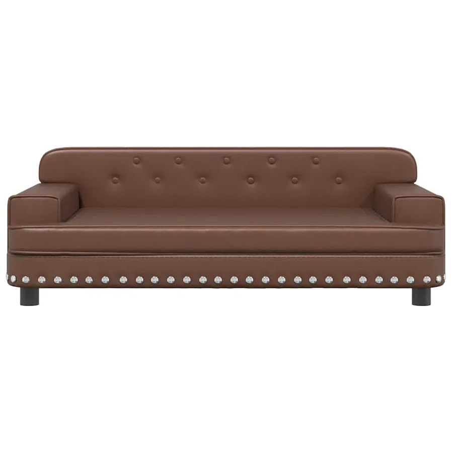 Lit pour chien marron 90x53x30 cm similicuir - 3