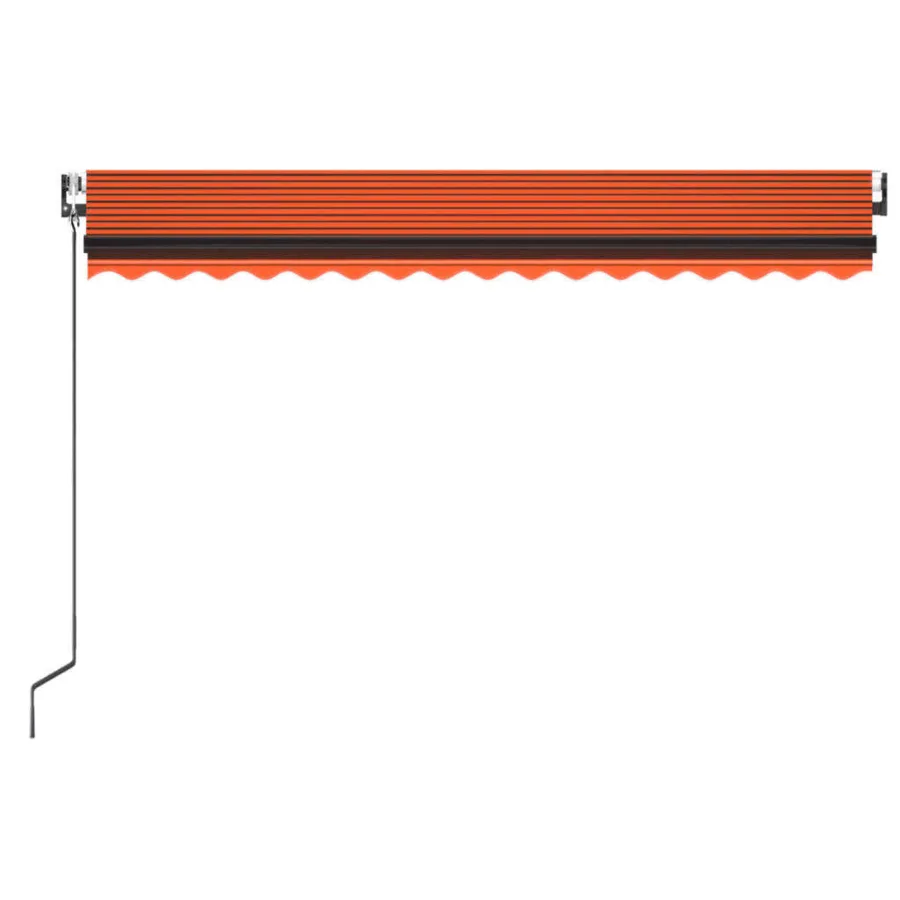 Auvent automatique capteur de vent LED 400x350 cm Orange marron - 4