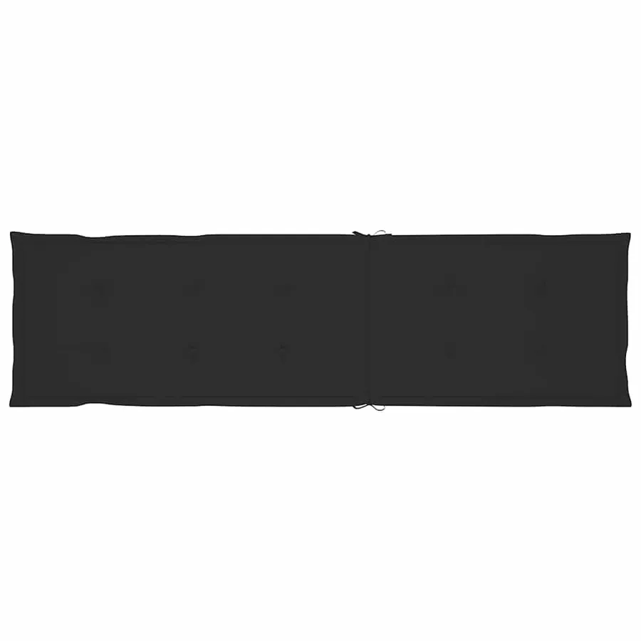 Chaise longue d'extérieur repose-pied et coussin Acacia solide - 8