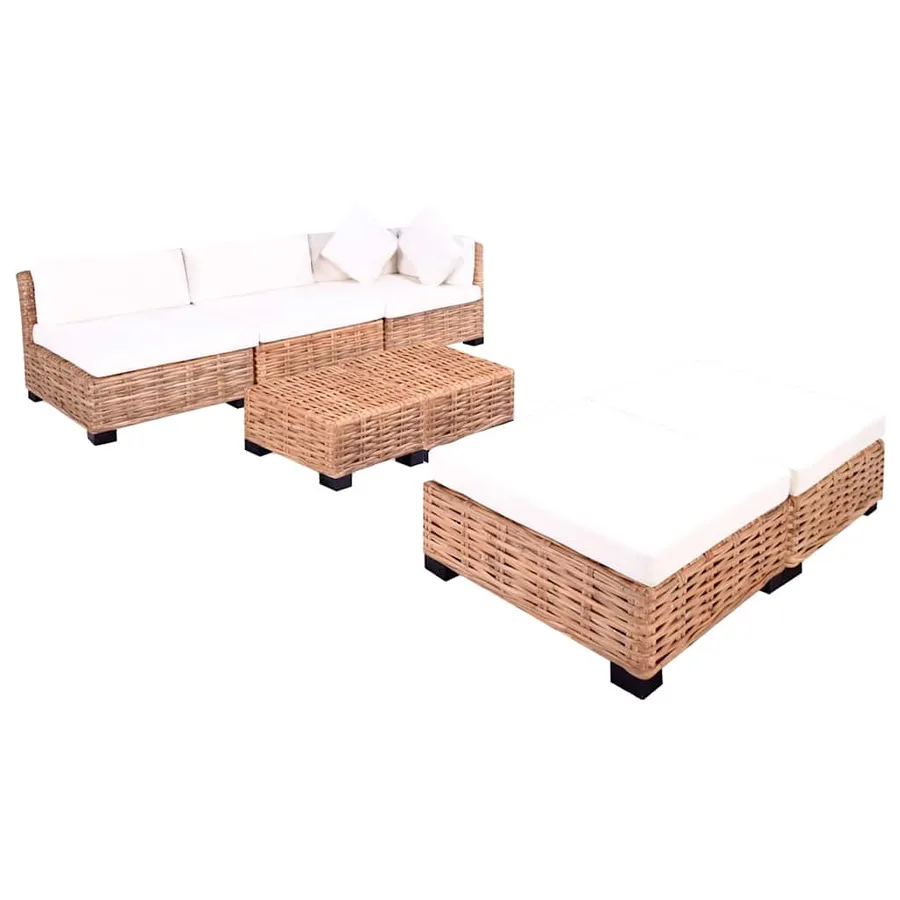 Ensemble de canapés 18 pcs Rotin naturel - 2