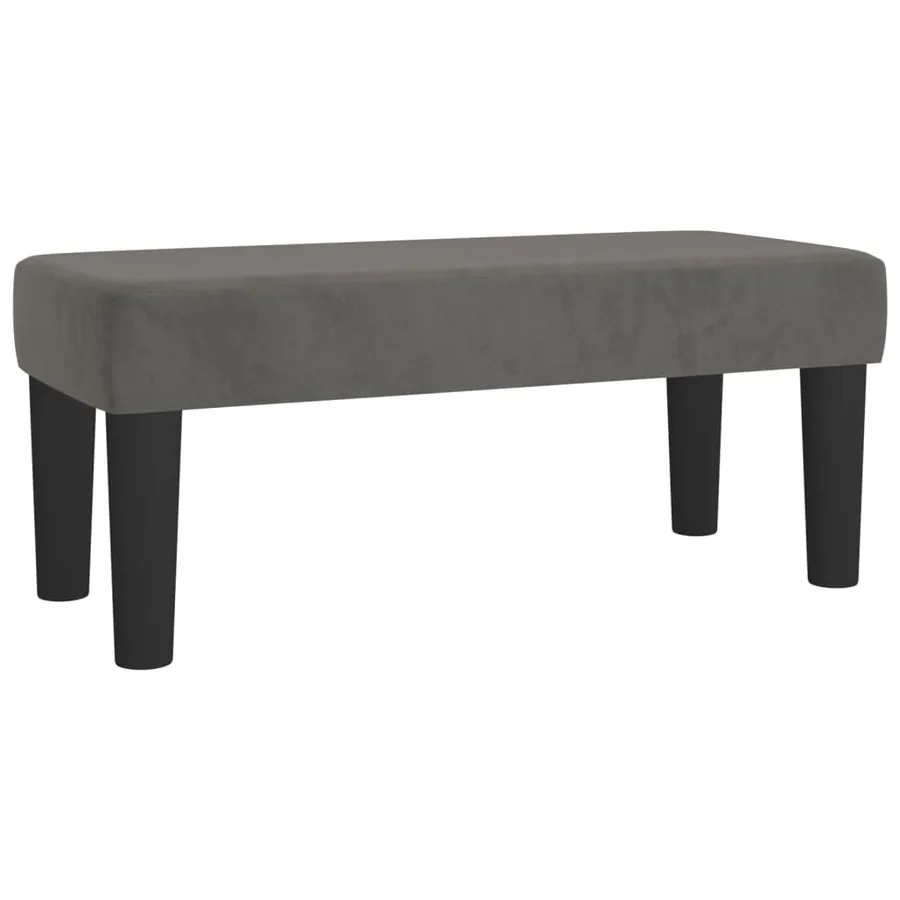 Banc Gris foncé 70x30x30 cm Velours - 2