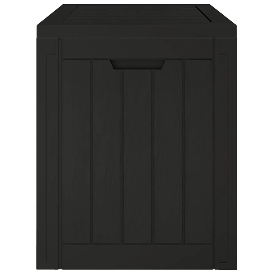Boîte de stockage de jardin noir 55,5x43x53 cm polypropylène - 6