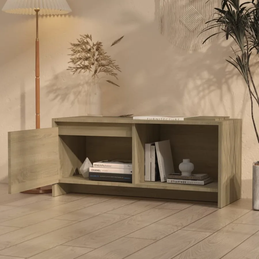 Meuble TV Chêne sonoma 90x35x40 cm Bois d'ingénierie - 3