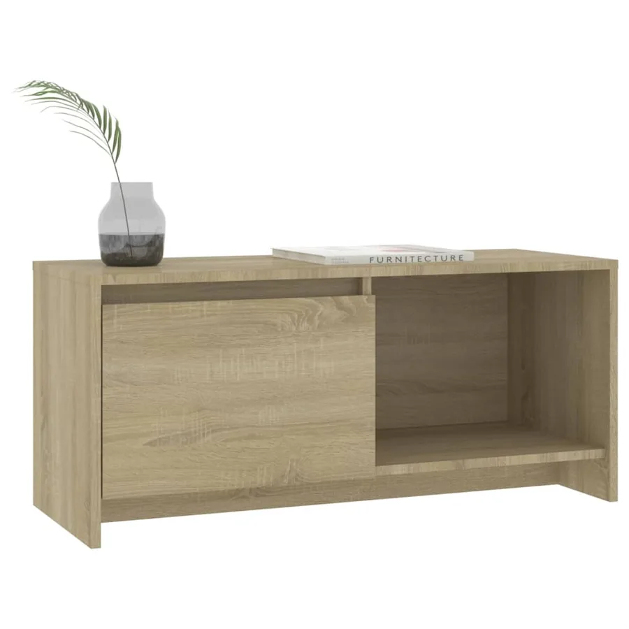 Meuble TV Chêne sonoma 90x35x40 cm Bois d'ingénierie - 4