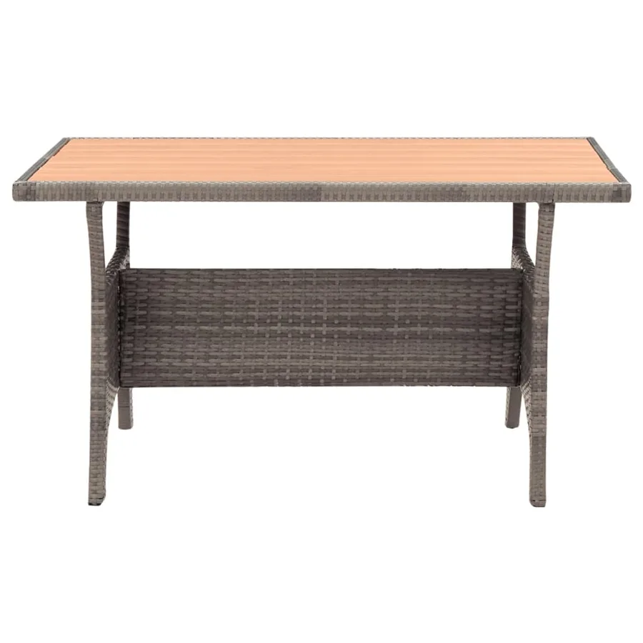 Ensemble à manger de jardin 3 pcs coussins gris résine tressée - 9