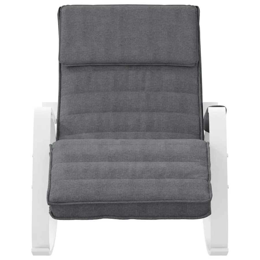 Chaise à bascule Gris foncé Tissu - 3