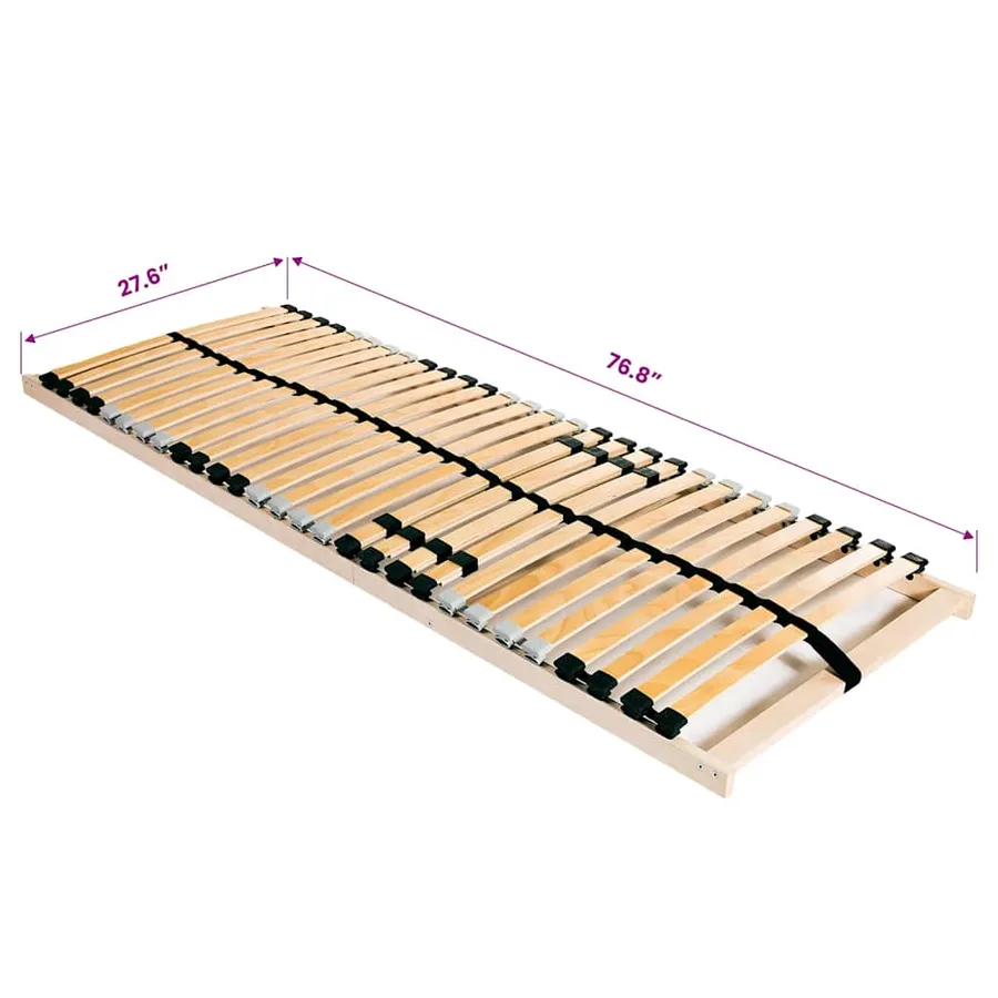 Sommier à lattes sans matelas avec 28 lattes 7 zones 70x200 cm - 9