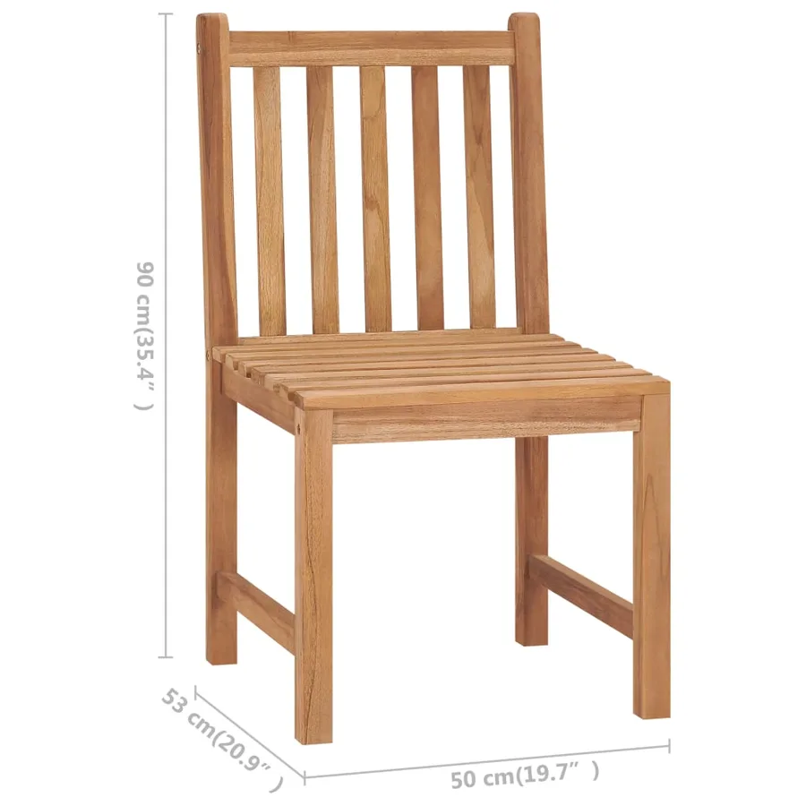 Chaises de jardin lot de 8 avec coussins Bois de teck massif - 11