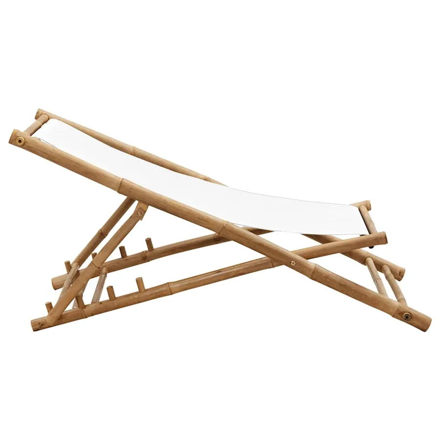 Chaise de terrasse Bambou et toile - 5