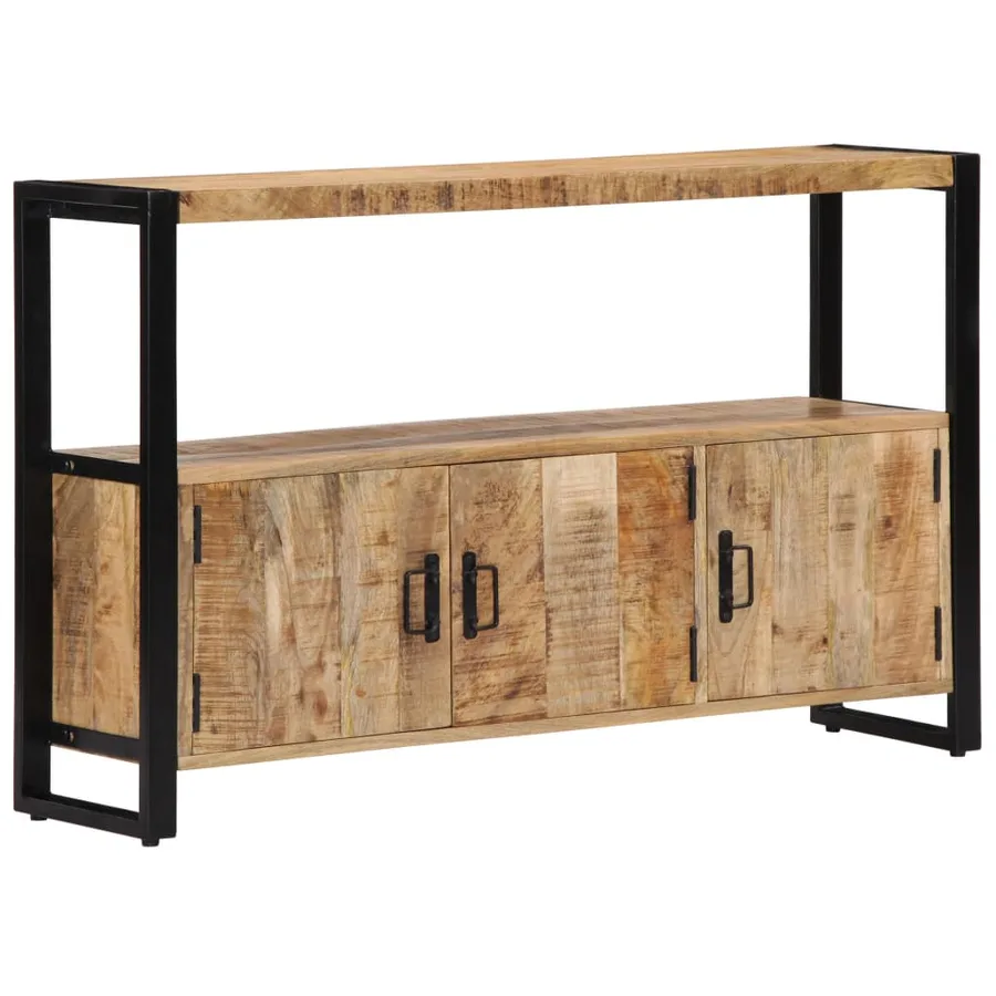 Armoire latérale 120x30x75 cm Bois de manguier solide - 11