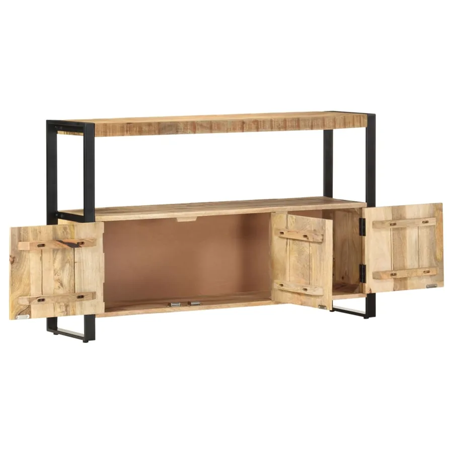 Armoire latérale 120x30x75 cm Bois de manguier solide - 4