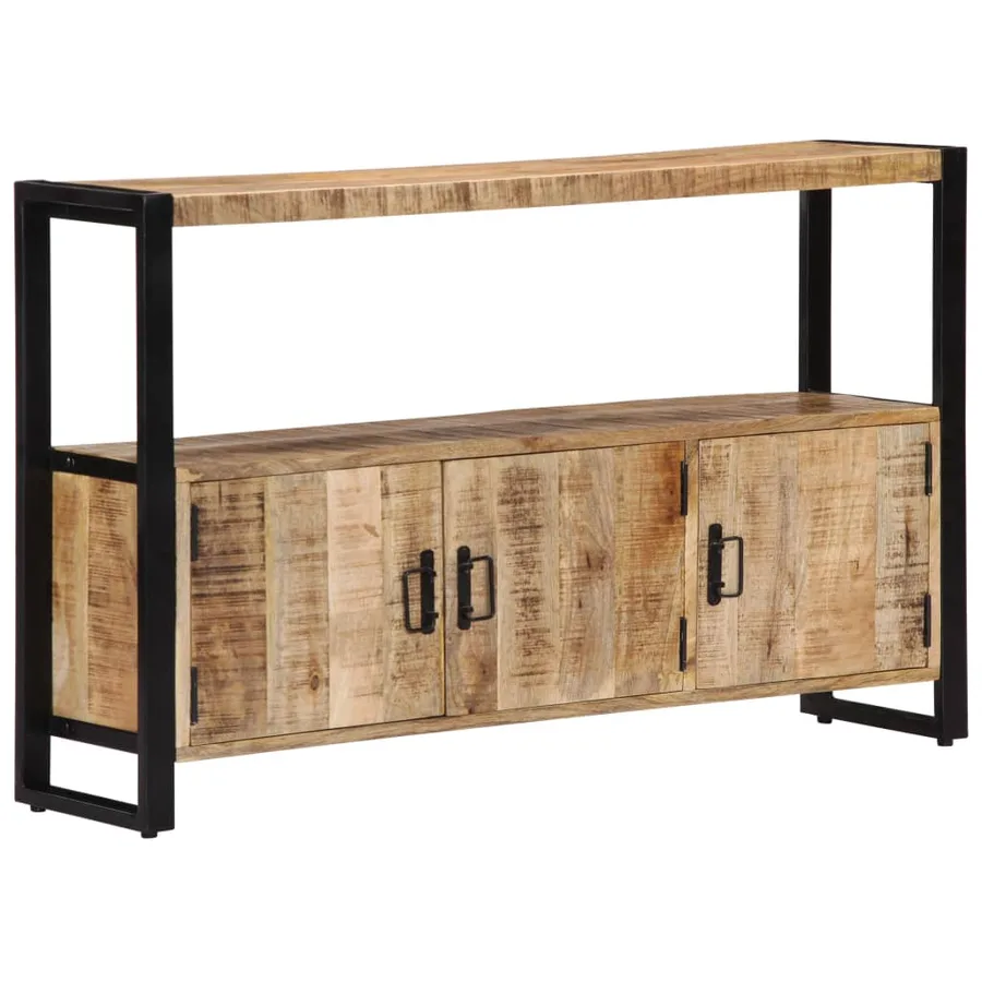 Armoire latérale 120x30x75 cm Bois de manguier solide - 8