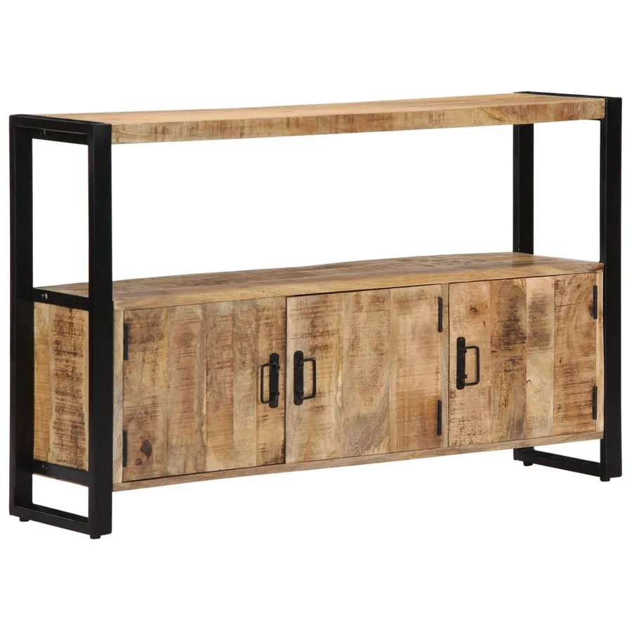 Armoire latérale 120x30x75 cm Bois de manguier solide - 9