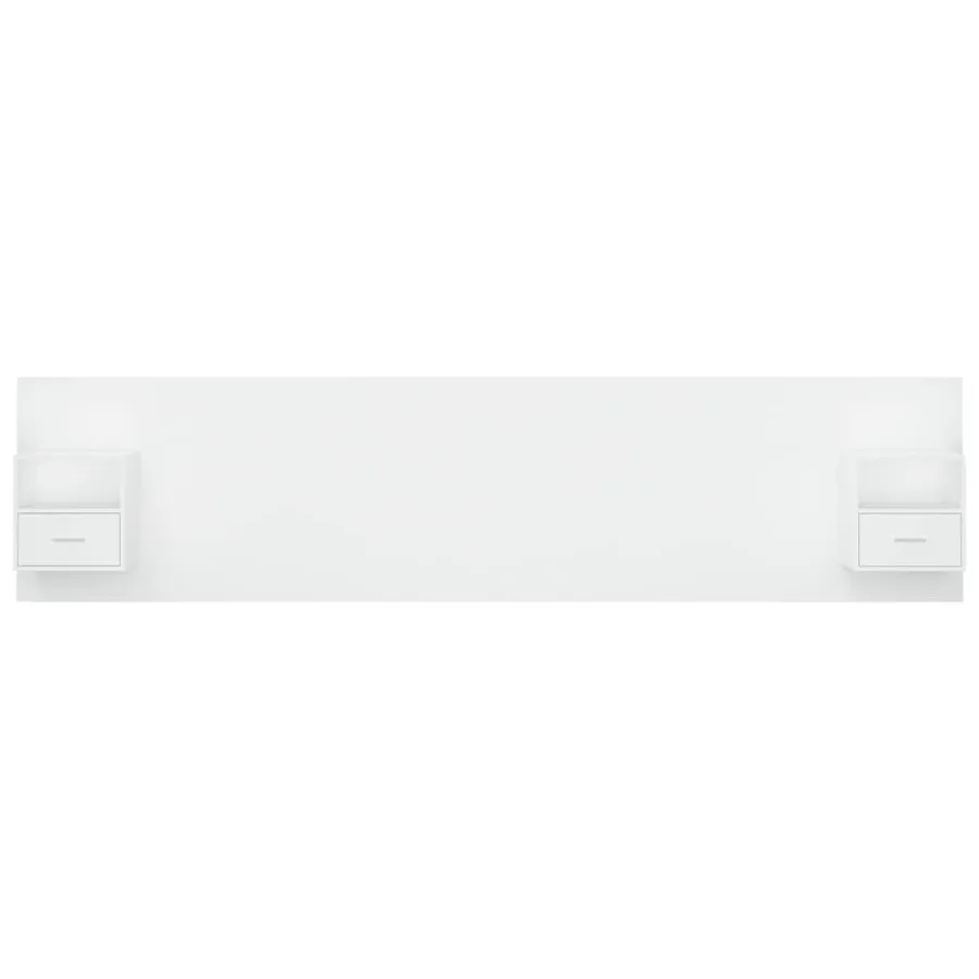 Tête de lit avec armoires Blanc Bois d’ingénierie - 3