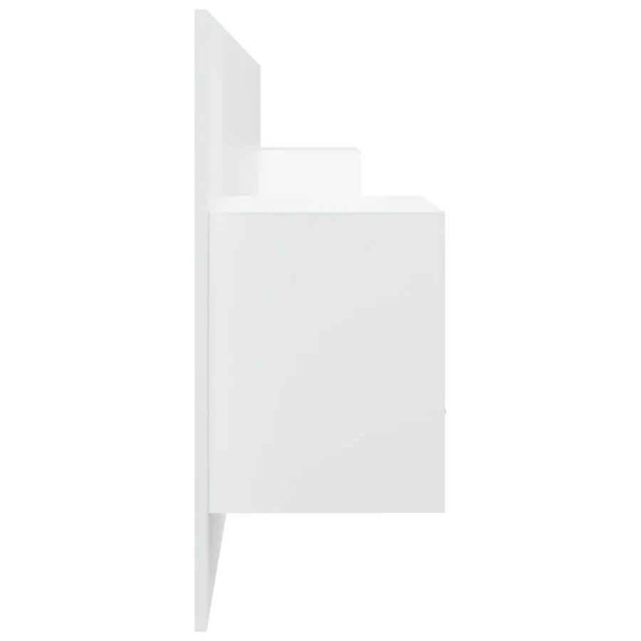 Tête de lit avec armoires Blanc Bois d’ingénierie - 4