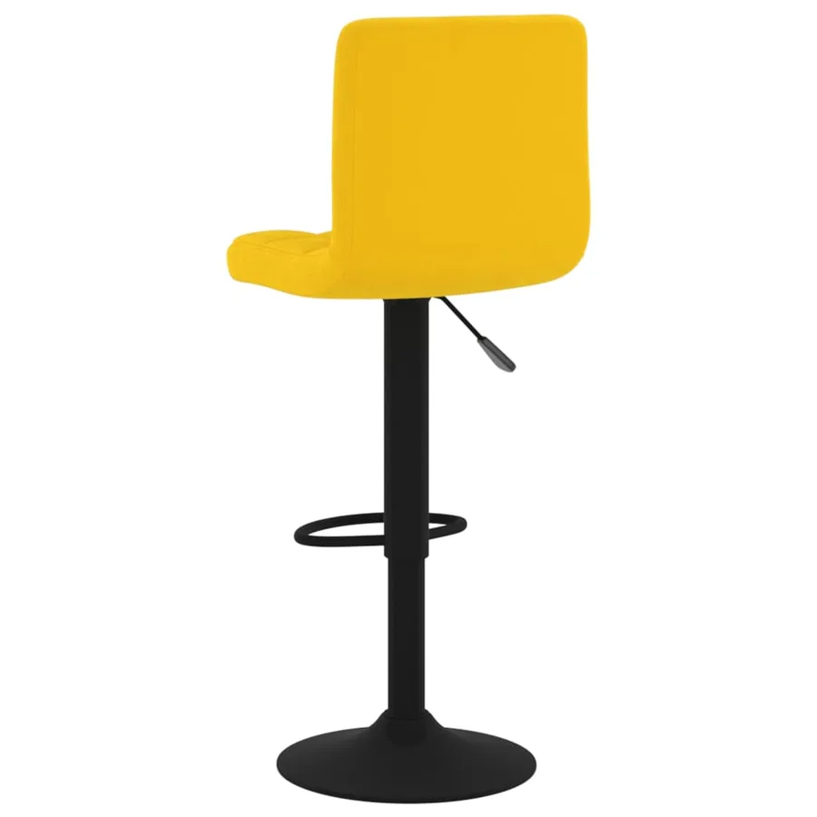 Tabourets de bar lot de 2 jaune moutarde velours - 6