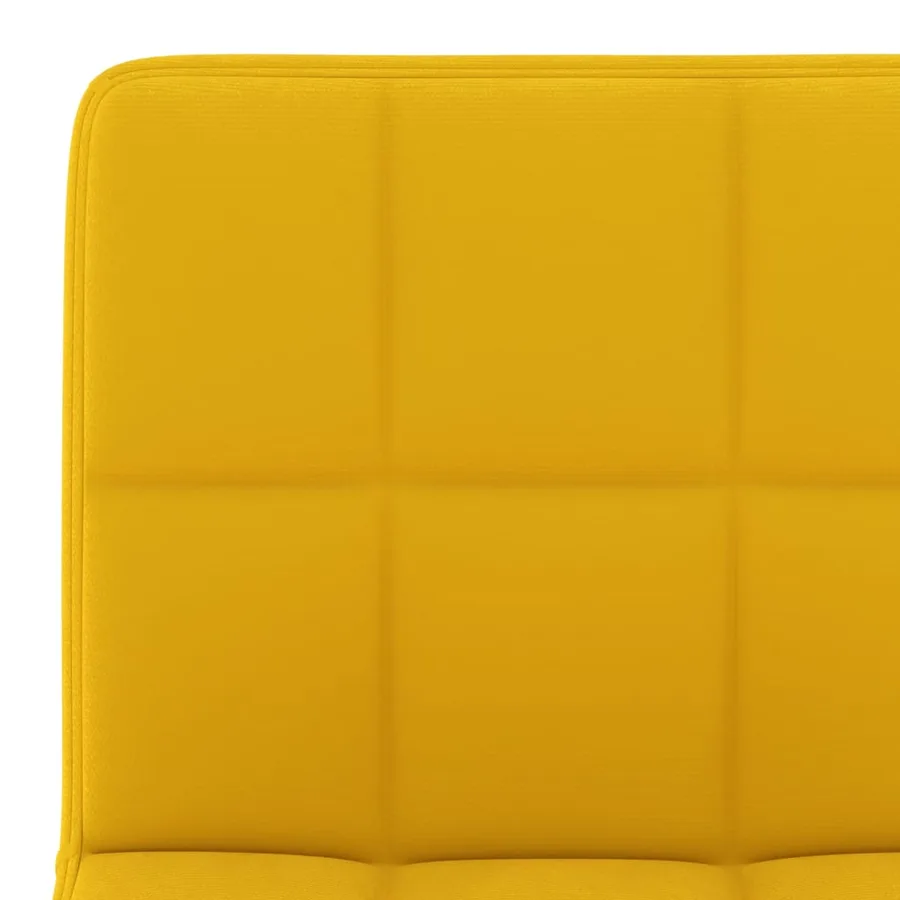 Tabourets de bar lot de 2 jaune moutarde velours - 8