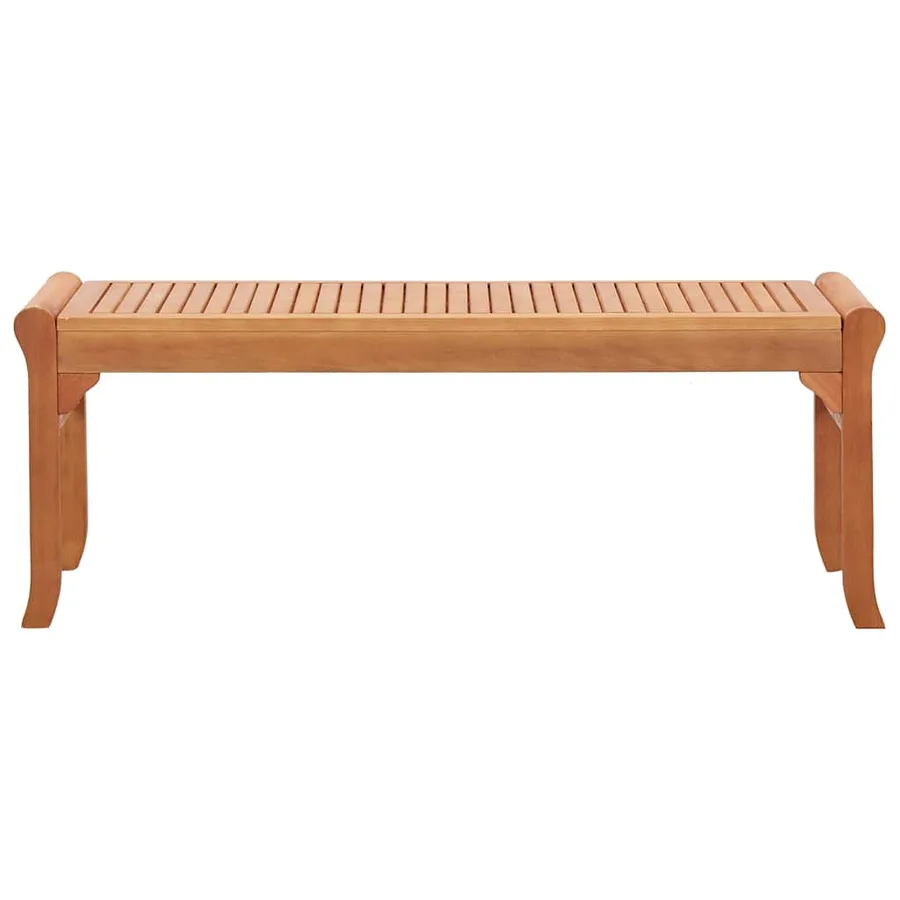 Banc de jardin 2 places 120 cm Bois d'eucalyptus solide - 2