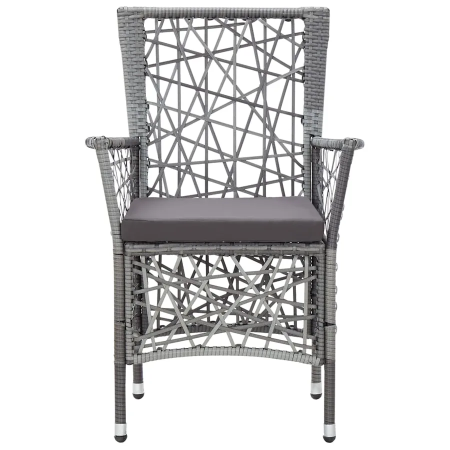 Ensemble à manger d'extérieur 7 pcs Résine tressée Gris - 7