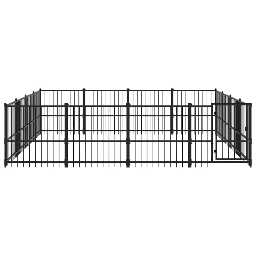 Chenil d'extérieur pour chiens Acier 15,05 m² - 3