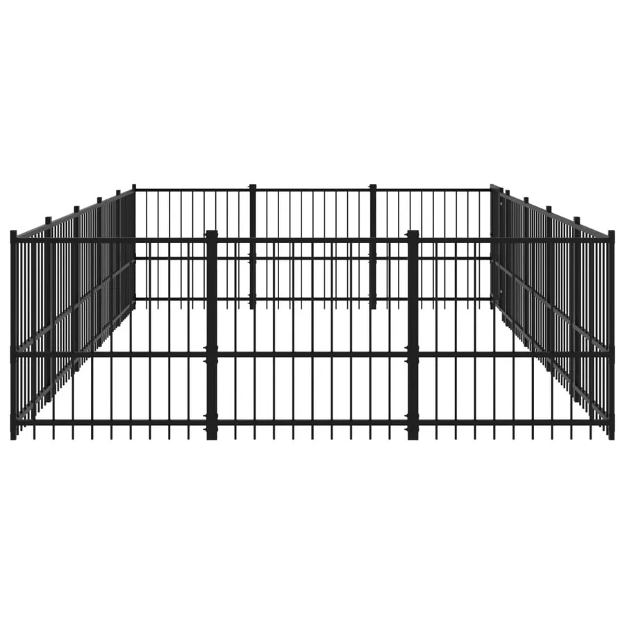Chenil d'extérieur pour chiens Acier 14,11 m² - 4