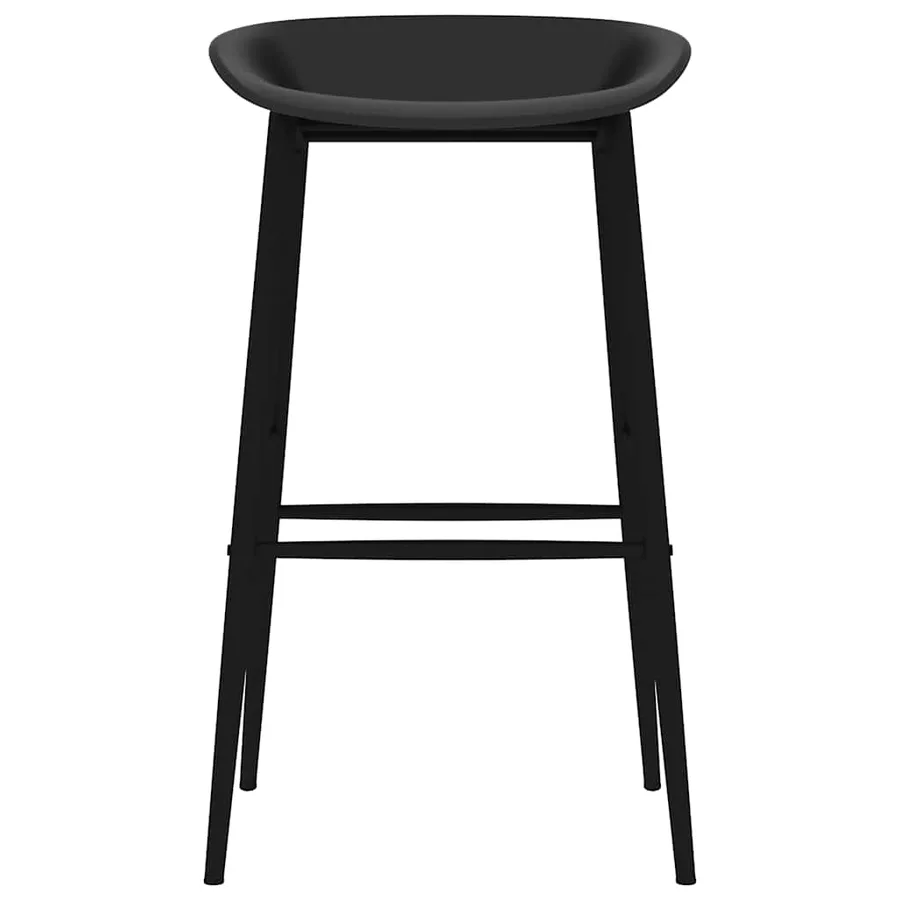 Chaises de bar lot de 2 noir - 3