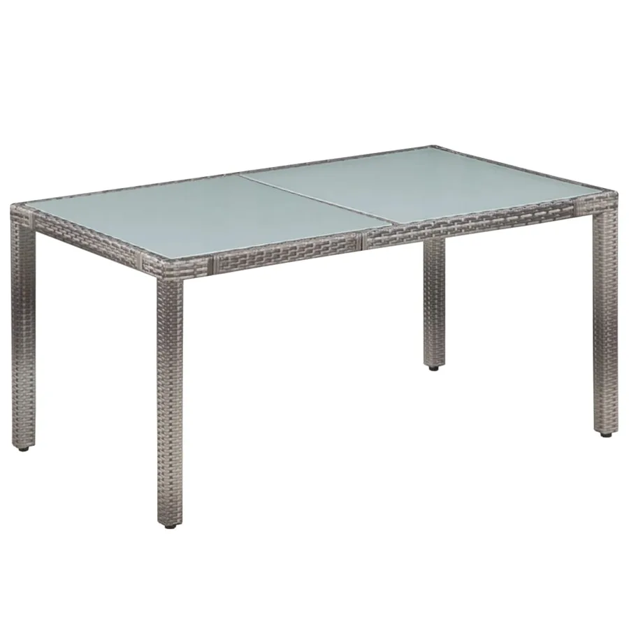 Salon de jardin 7 pcs avec coussins Résine tressée Gris - 2