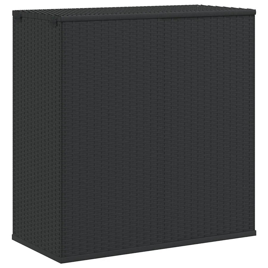 Boîte à coussins de jardin Résine tressée 100x49x103,5 cm Noir - 2
