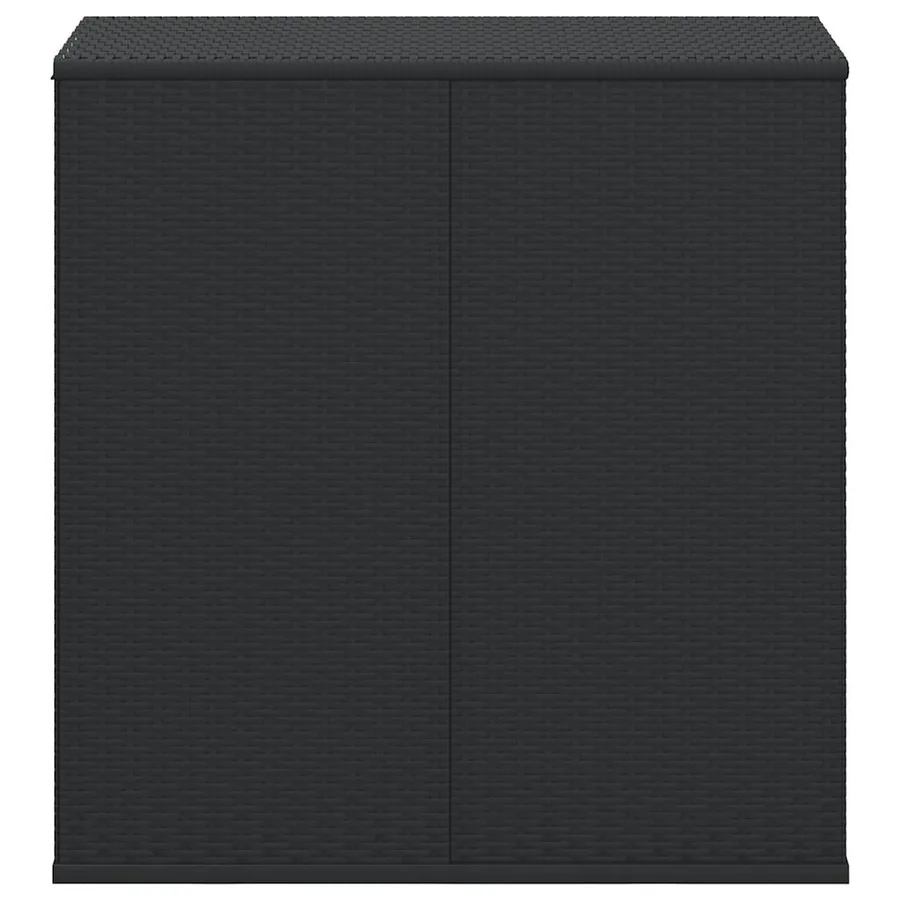 Boîte à coussins de jardin Résine tressée 100x49x103,5 cm Noir - 3