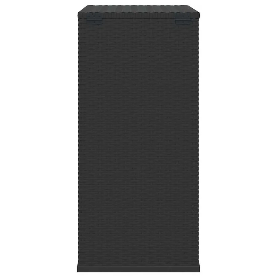 Boîte à coussins de jardin Résine tressée 100x49x103,5 cm Noir - 5