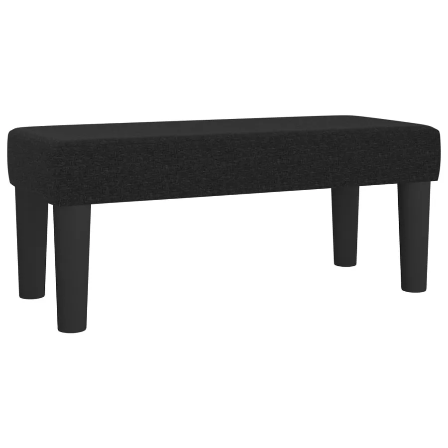 Banc Noir 70x30x30 cm Tissu - 2