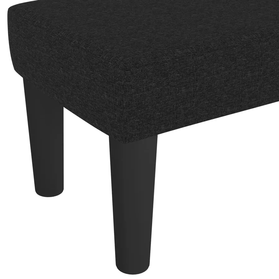Banc Noir 70x30x30 cm Tissu - 5