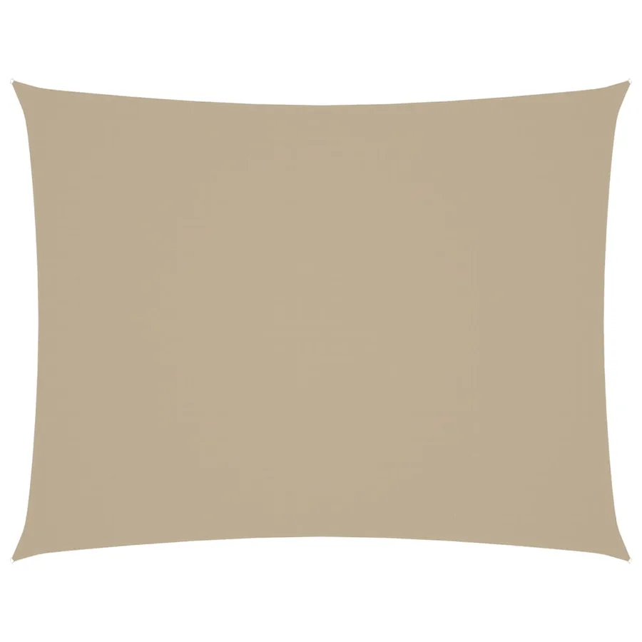 Voile de parasol tissu oxford rectangulaire 6x7 m beige - 2
